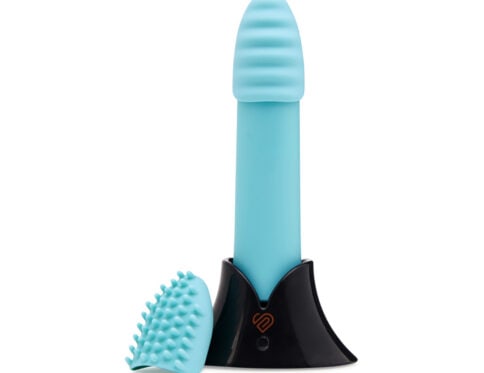 Buy a nu sensuelle point plus 20 function bullet with sleeves  tiffany blue vibrator.