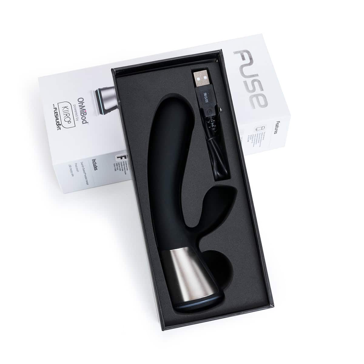 Buy a OhMiBod Fuse Interactive Dual Stim  Black vibrator.