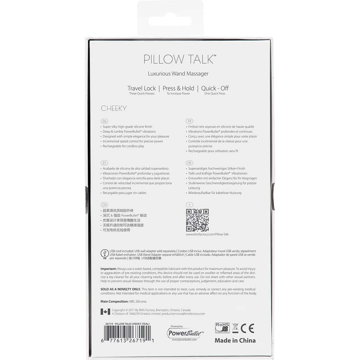 Pillow Talk Cheeky Wand Shop Online Buy a pillow talk cheeky wand teal vibrator.
