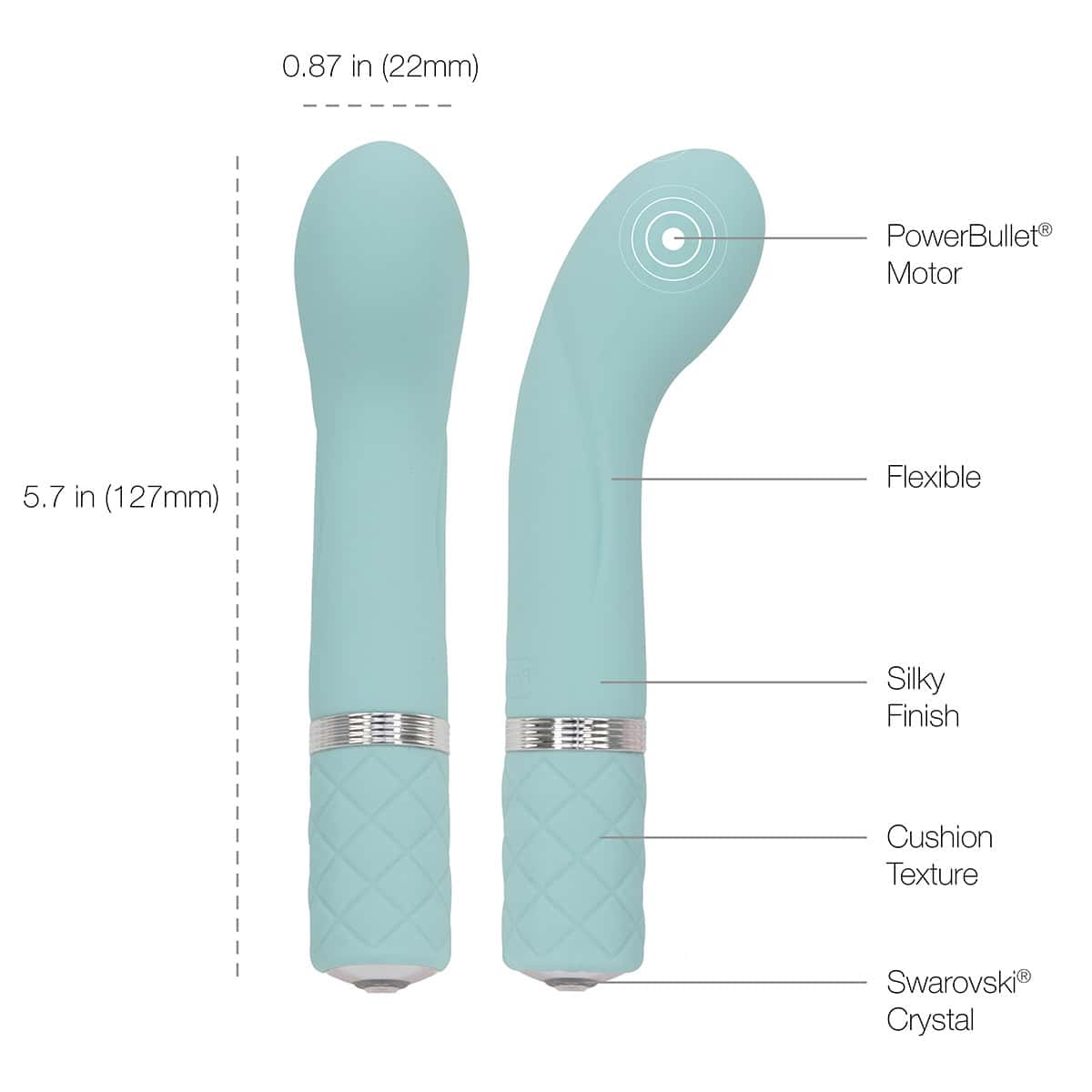 Pillow Talk Racy Mini Shop Online Buy a pillow talk racy mini teal vibrator.