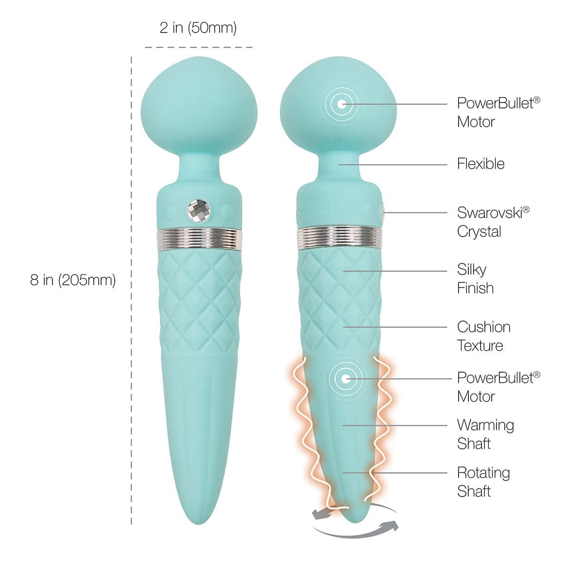 Pillow Talk Sultry Wand Shop Online Buy a pillow talk sultry wand teal vibrator.