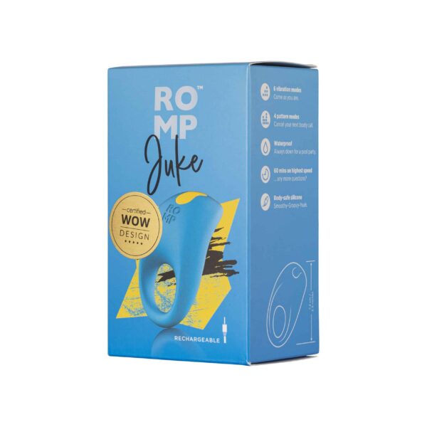 Buy a ROMP Juke Vibrating C-Ring  Blue vibrator.