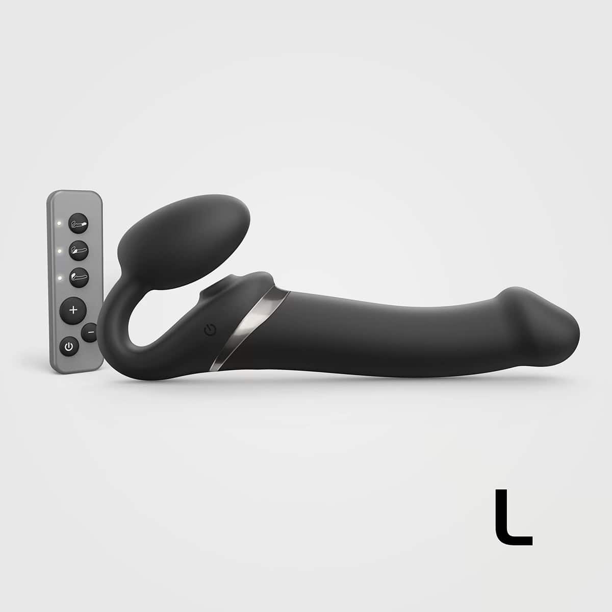 Buy a StrapOnMe MultiOrgasm Large Bendable StrapOn  Black vibrator.