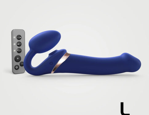 Buy a straponme multiorgasm large bendable strapon  blue vibrator.