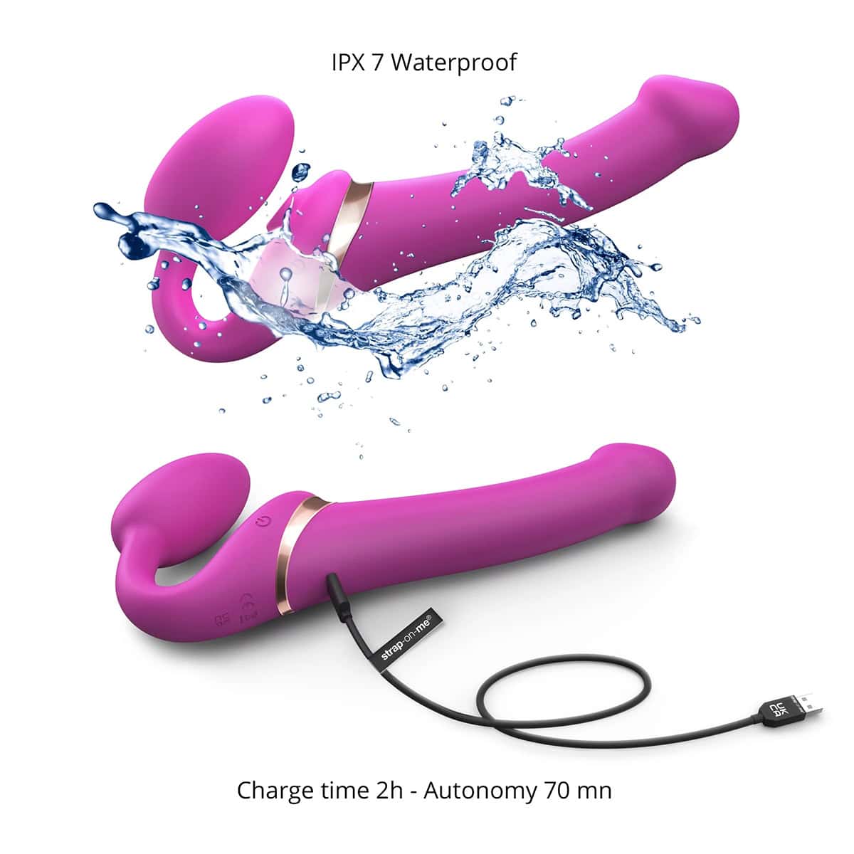 Strap On Me Multi Orgasm Medium Bendable Shop Online Buy a straponme multiorgasm medium bendable strapon fuchsia vibrator.