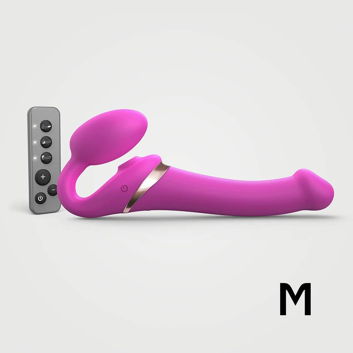 Buy a StrapOnMe MultiOrgasm Medium Bendable StrapOn  Fuchsia vibrator.