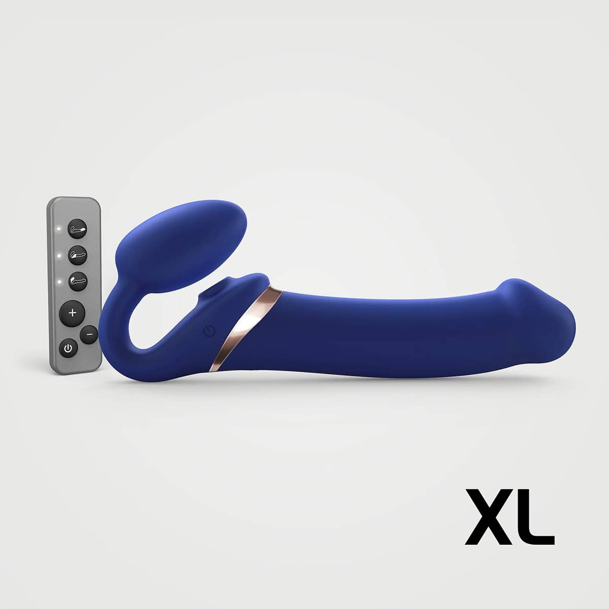 Buy a StrapOnMe MultiOrgasm XL Bendable StrapOn  Blue vibrator.