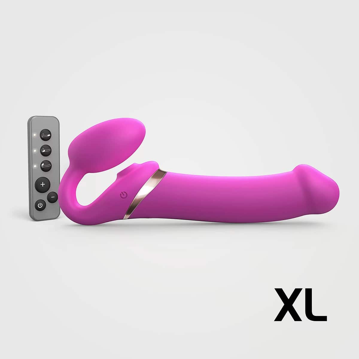 Buy a StrapOnMe MultiOrgasm XL Bendable StrapOn  Fuchsia vibrator.