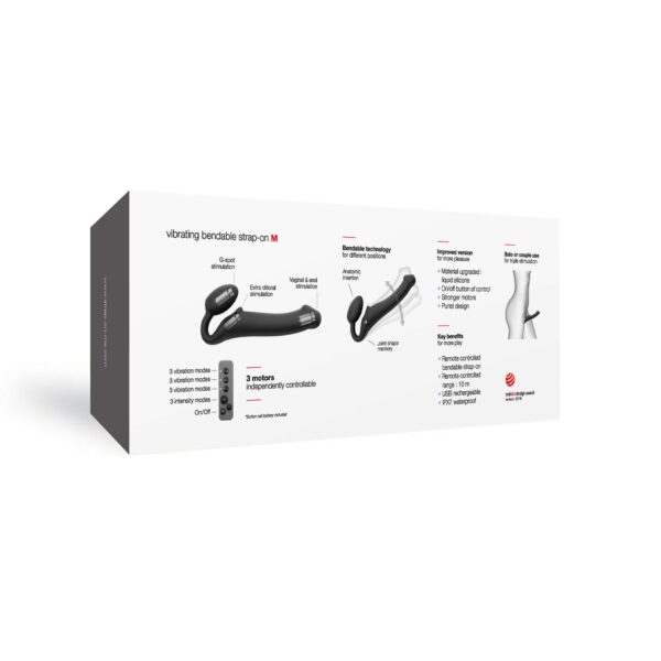 Buy a StrapOnMe Vibe Medium  Black vibrator.