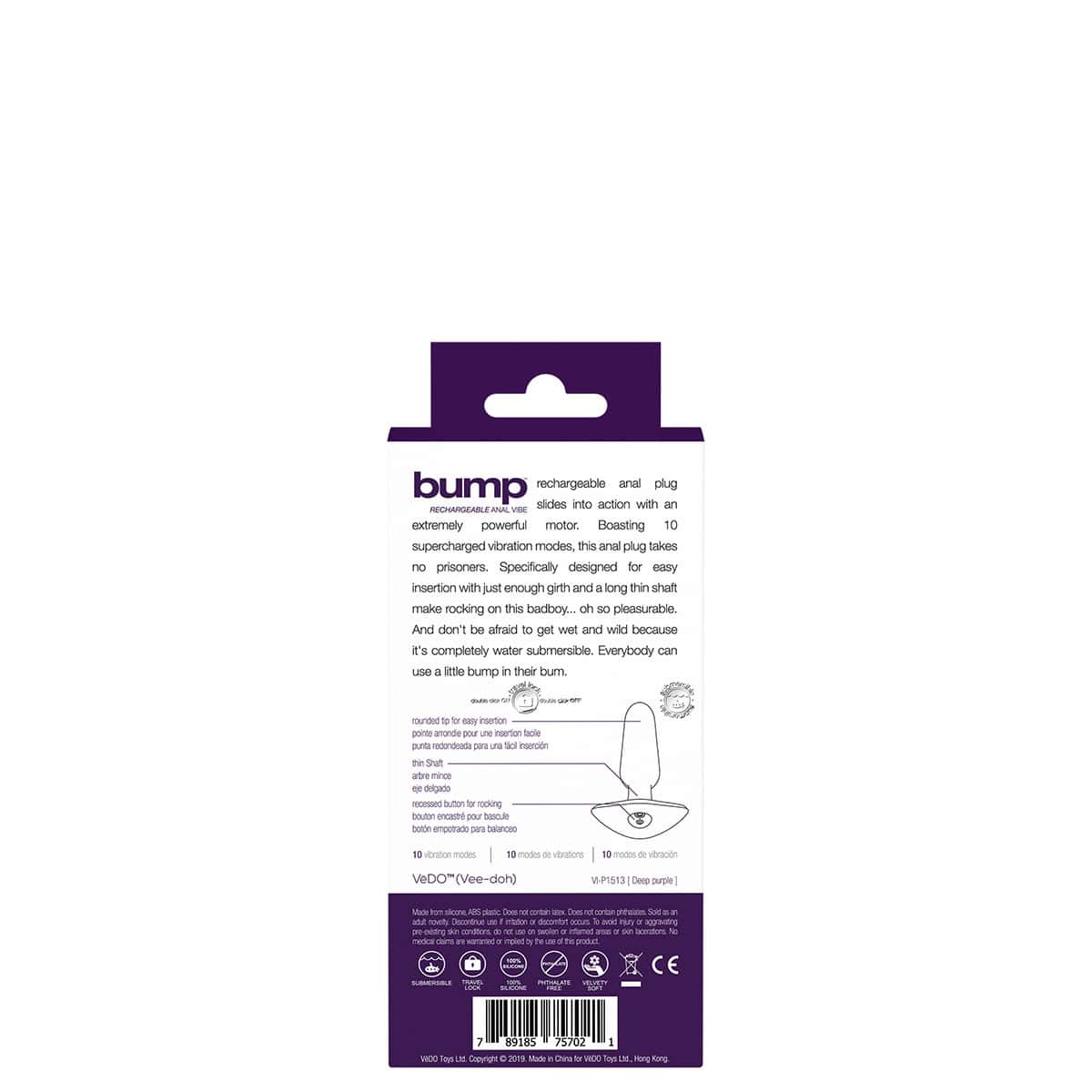 Vedo Bump Anal Vibe Shop Online Buy a vedo bump anal vibe purple vibrator.