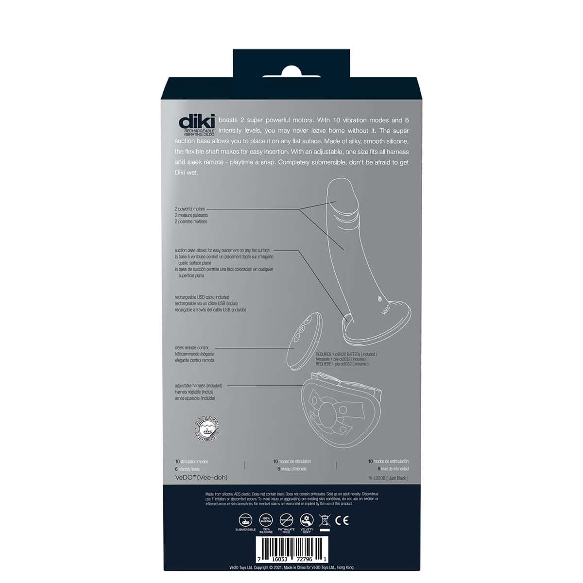 Vedo Diki Vibrating Strap On Shop Online Buy a vedo diki vibrating strapon black vibrator.