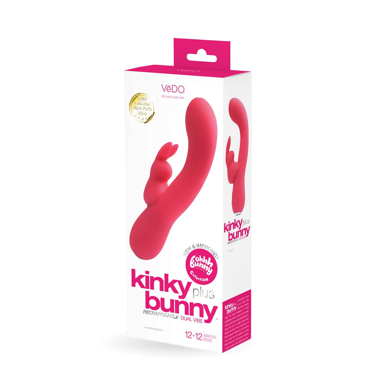 Vedo Kinky Bunny Plus Shop Online Buy a vedo kinky bunny plus rabbit vibe pink vibrator.