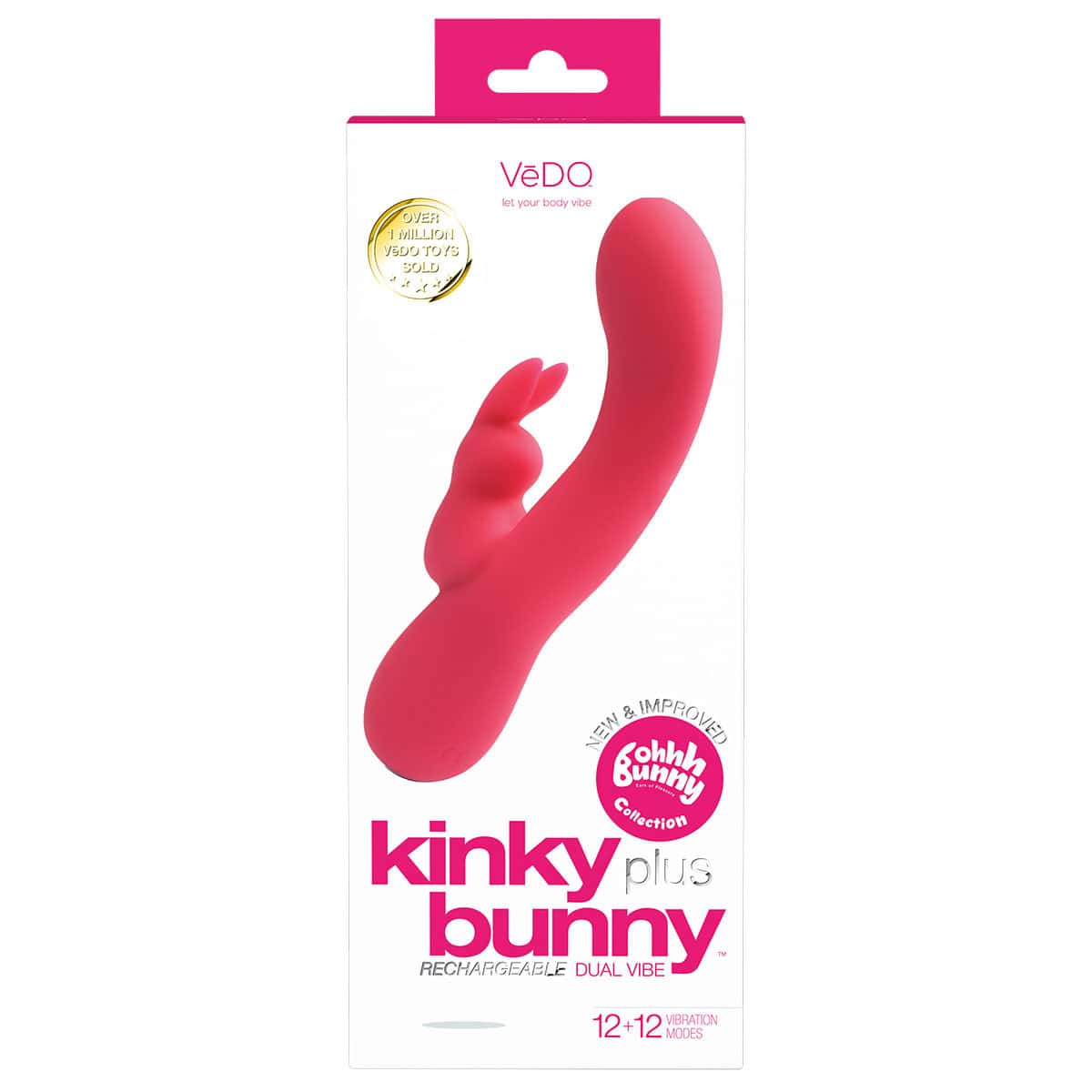 Vedo Kinky Bunny Plus Shop Online Buy a vedo kinky bunny plus rabbit vibe pink vibrator.