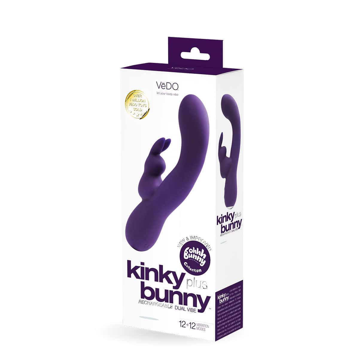 Vedo Kinky Bunny Plus Shop Online Buy a vedo kinky bunny plus rabbit vibe purple vibrator.