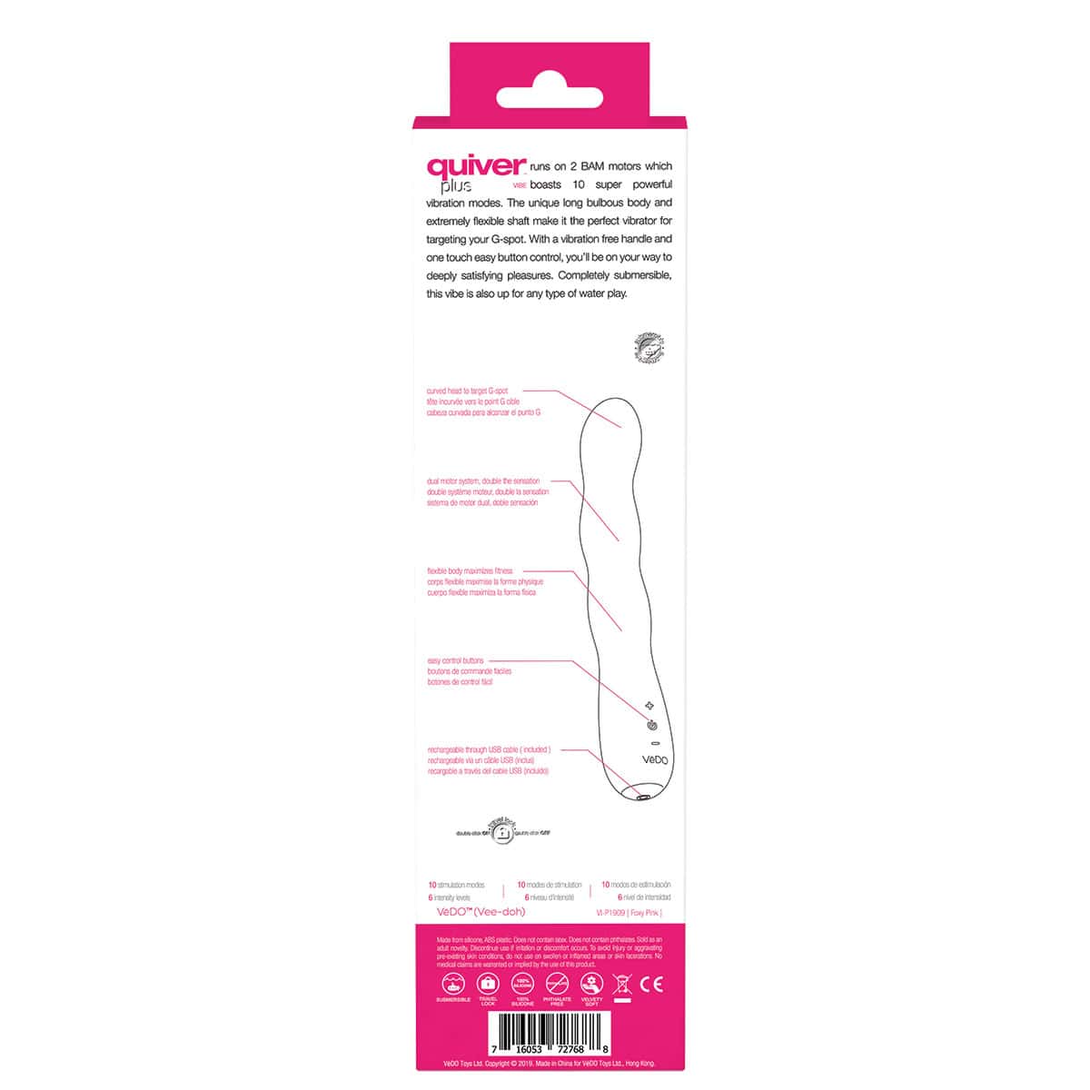 Vedo Quiver Plus Vibe Shop Online Buy a vedo quiver plus vibe pink vibrator.