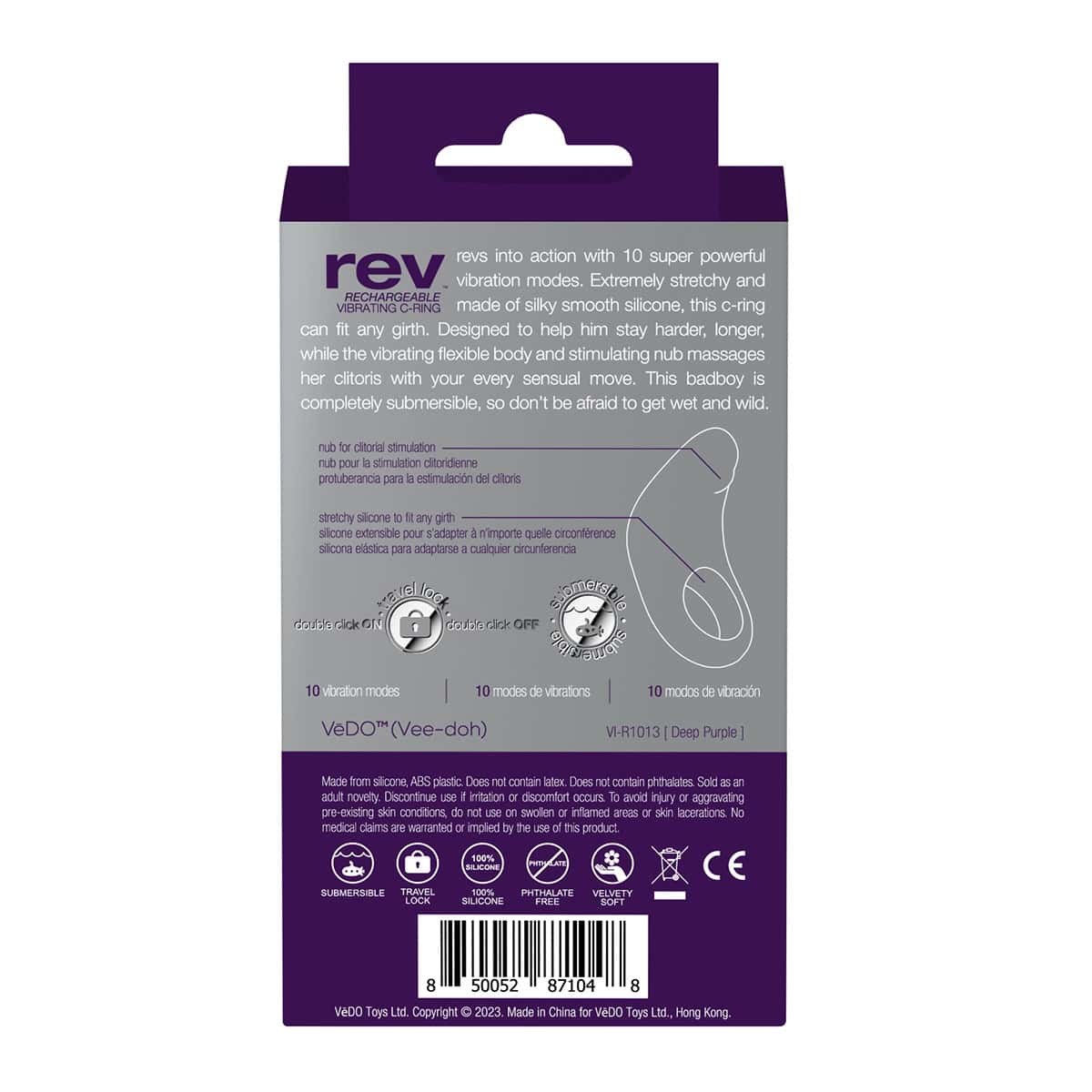Vedo Rev Vibrating C Ring Shop Online Buy a vedo rev vibrating c-ring purple vibrator.