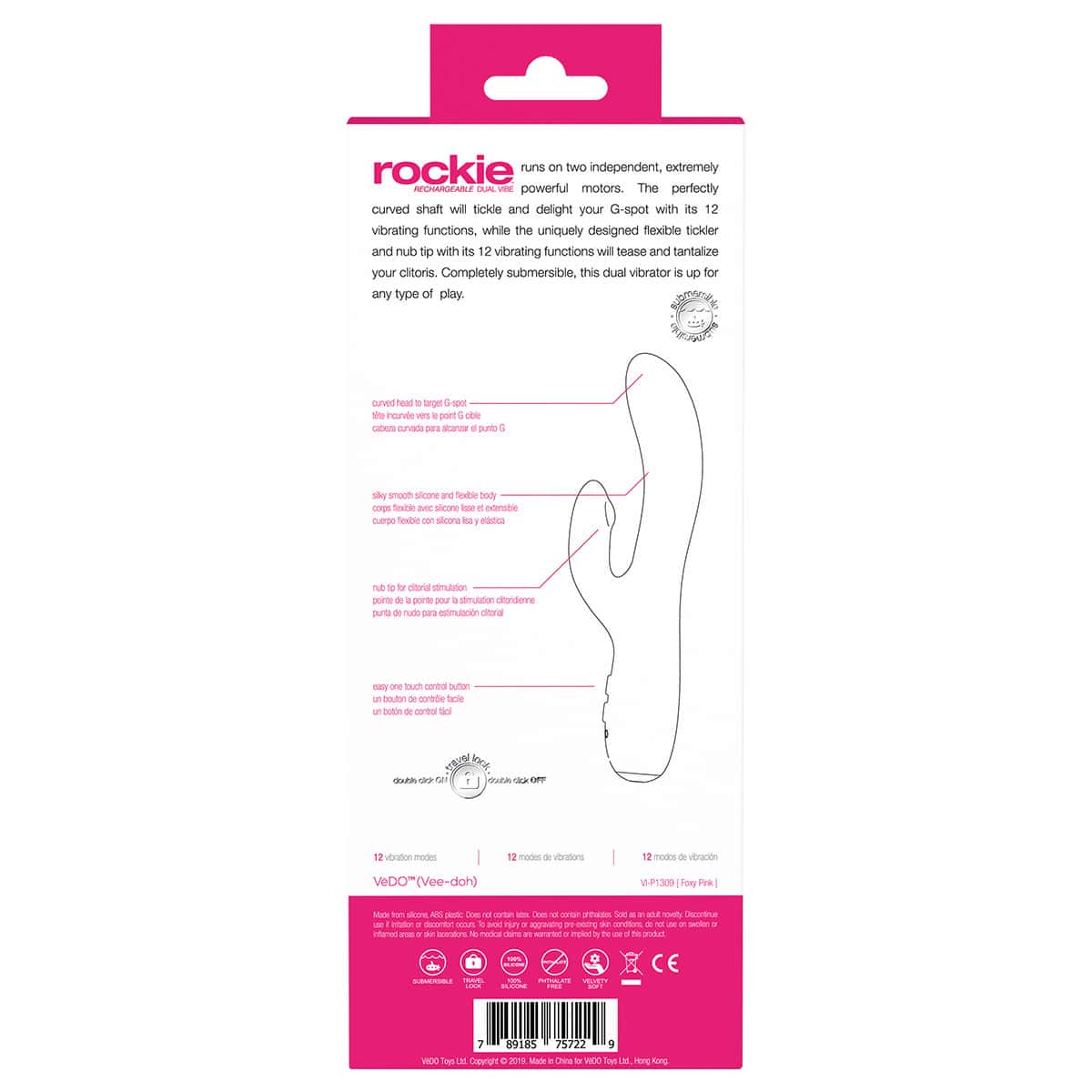 Buy a VeDO Rockie Dual Vibrator  Pink vibrator.