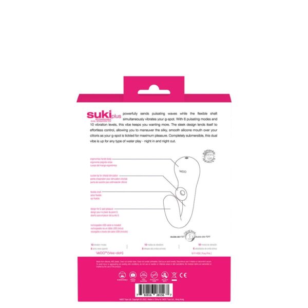 Buy a VeDO Suki Plus Dual Sensation Vibe  Pink vibrator.