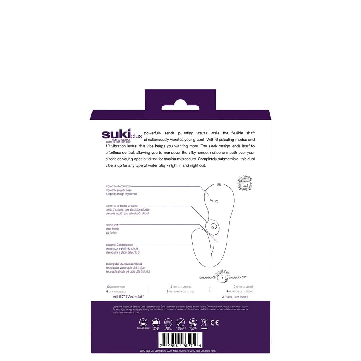 Vedo Suki Plus Dual Shop Online Buy a vedo suki plus dual sensation vibe purple vibrator.