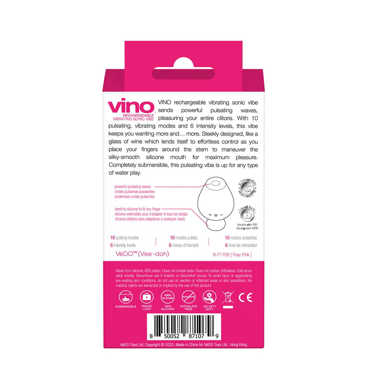 Vedo Vino Vibrating Sonic Shop Online Buy a vedo vino vibrating sonic vibe pink vibrator.