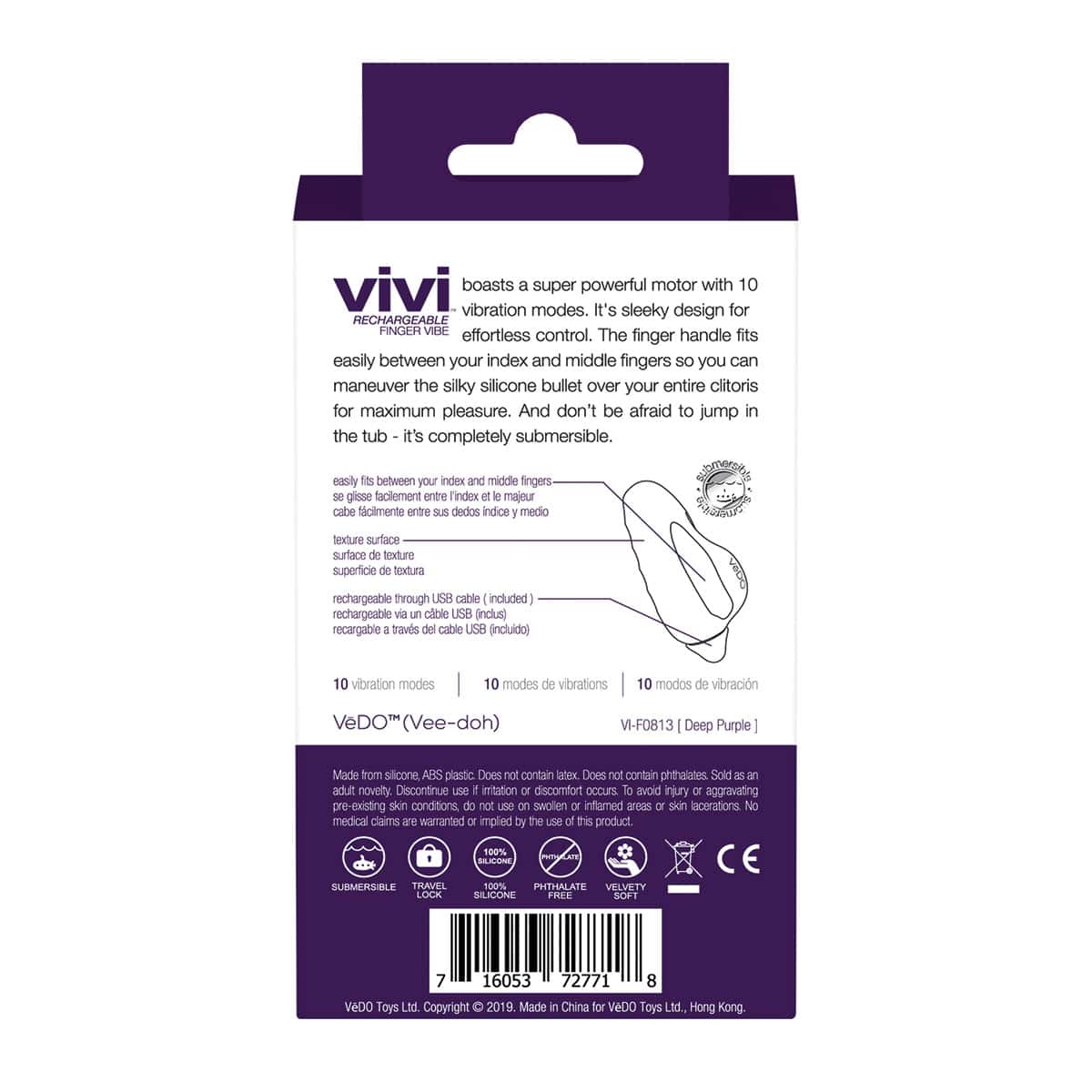 Vedo Vivi Finger Vibe Shop Online Buy a vedo vivi finger vibe deep purple vibrator.