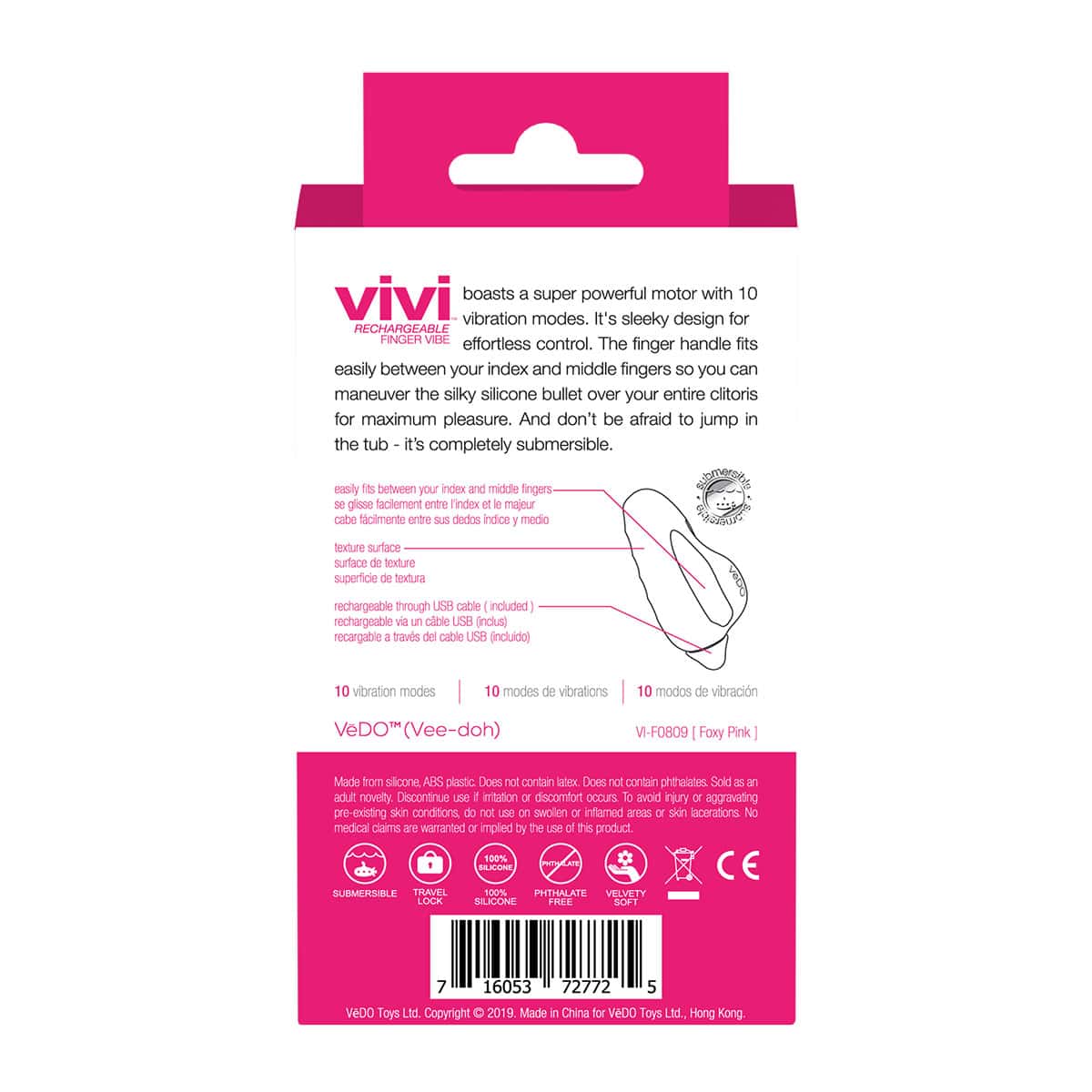 Vedo Vivi Finger Vibe Shop Online Buy a vedo vivi finger vibe foxy pink vibrator.