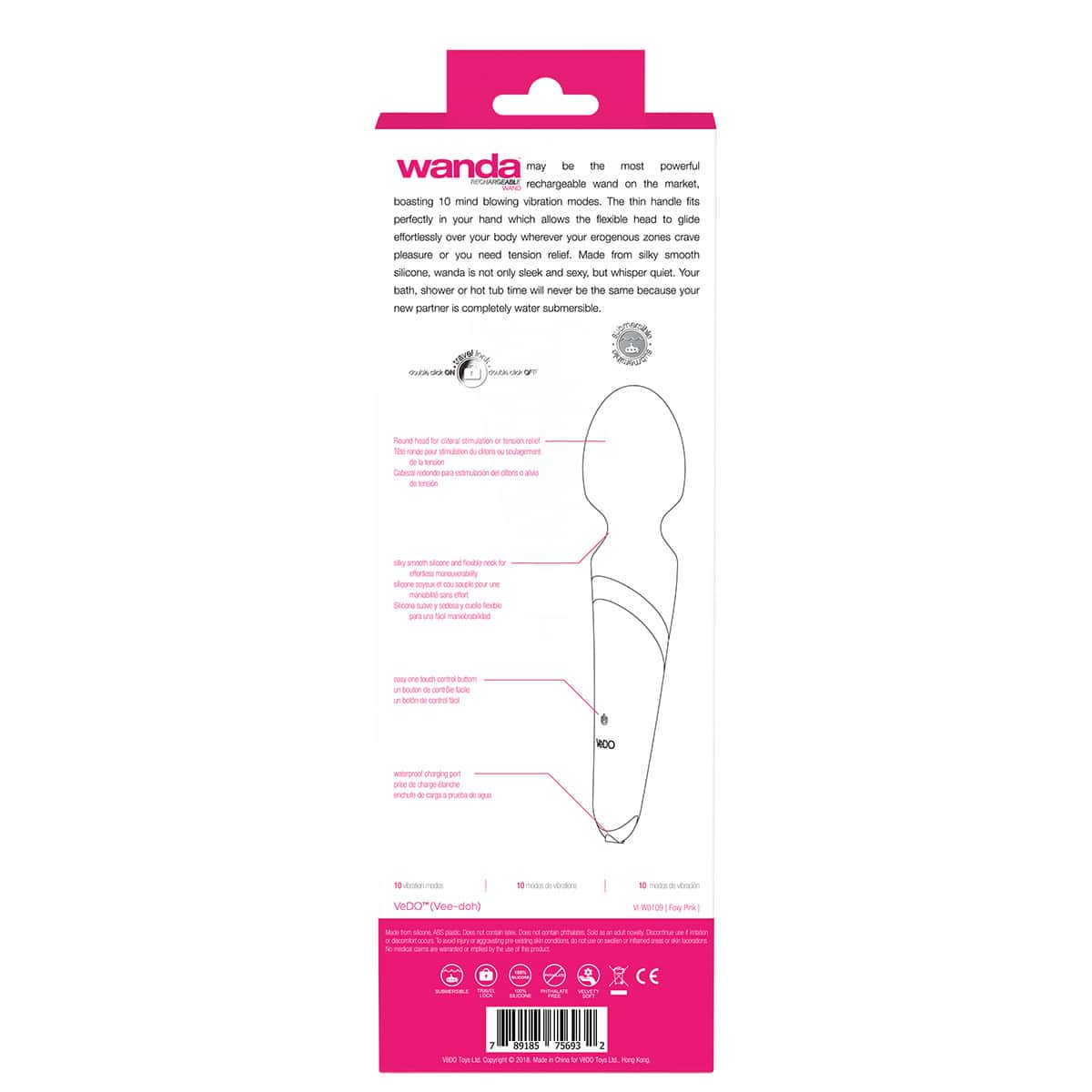 Vedo Wanda Wand Shop Online Buy a vedo wanda wand pink vibrator.