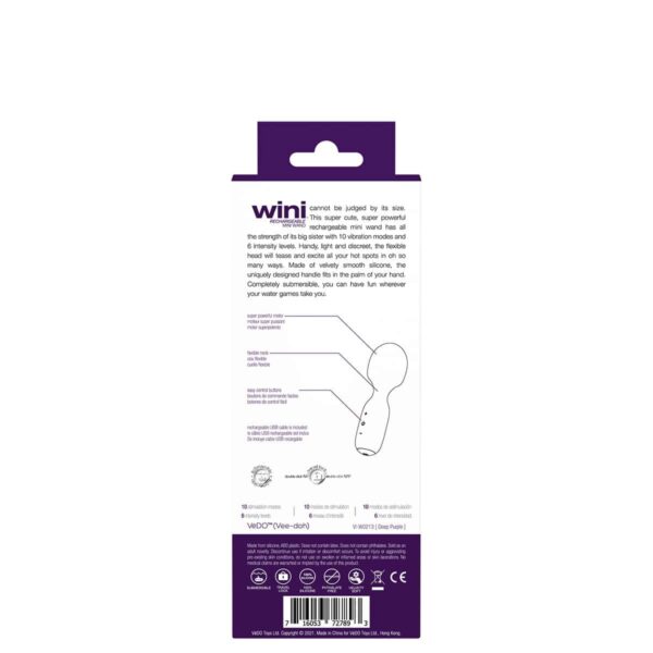 Buy a VeDO Wini Mini Wand  Purple vibrator.