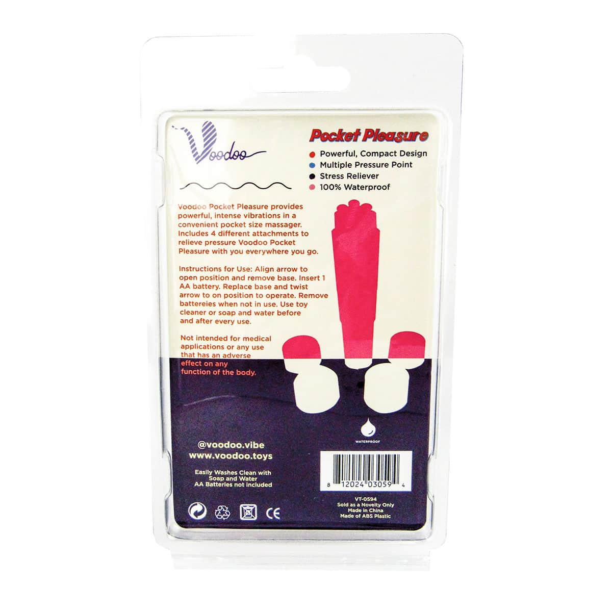 Voodoo Pocket Pleasure Shop Online Buy a voodoo pocket pleasure pink vibrator.