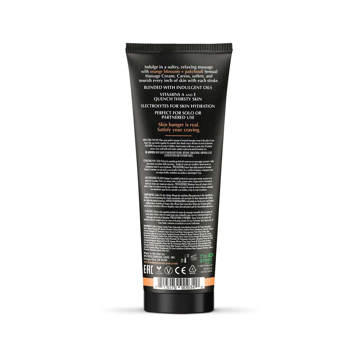 Buy Wicked Massage Cream   Orange Patchouli 4oz intimate moisturizer for her.