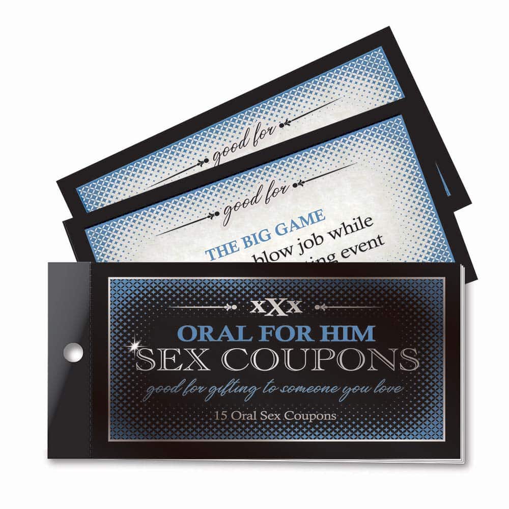 Buy  Oral Adventures For Him Sex Coupons book for her.