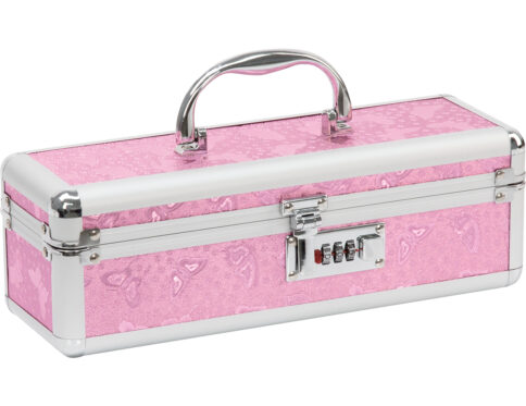 Buy and try  lockable toy box medium pink sex toy storage by bms