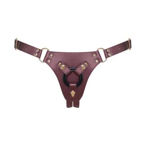 Buy a StrapOnMe Leatherette Harness Generous One Size Aubergine vibrator.