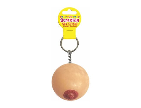 Buy  super fun key chain one squishy boob book for her.