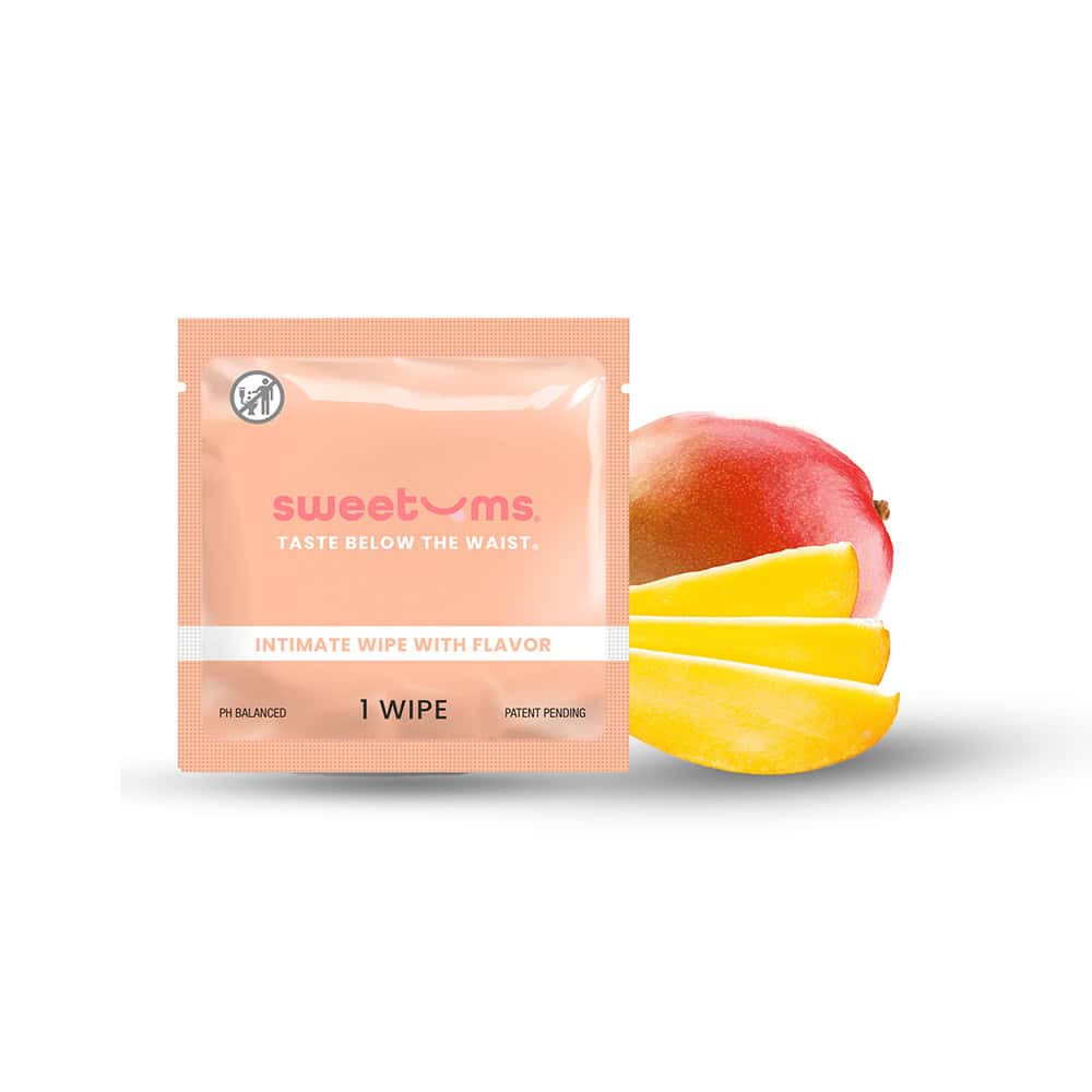 Sweetums Individual Wipes Mango intimate cleansers and personal cleansing care by Sweetums.