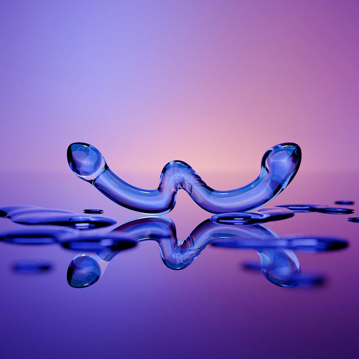 Biird x Wicul OhWii Double Ended Glass Dildo dildo made by Biird on sale at herVibrators.com
