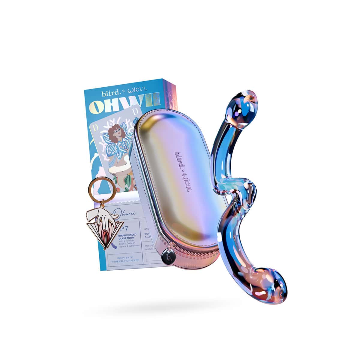Biird x Wicul OhWii Double Ended Glass Dildo dildo made by Biird on sale at herVibrators.com