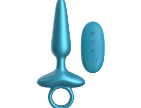 Buy a luv inc. Pr37: pointy ring luv plug metallic blue vibrator.