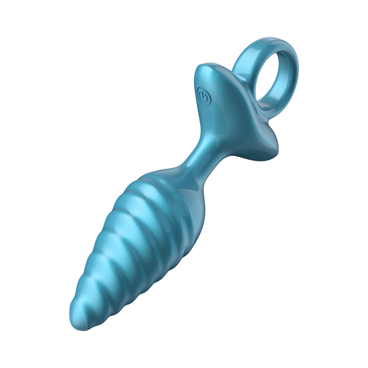 Buy a Luv Inc. Tr59: Tapered Swirl Ring Luv Plug Metallic Blue vibrator.