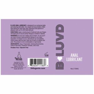 Buy and try B-Luvd Anal Lube 4oz  Anal Lubricant during your next sexual encounter and anal sex.