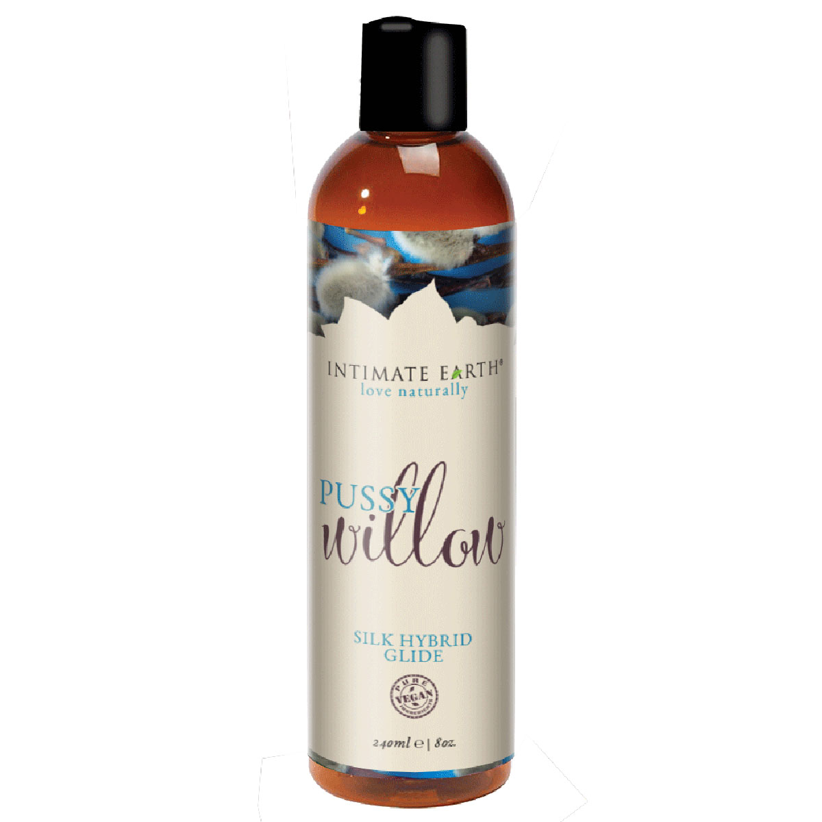 Buy and try Intimate Earth Pussy Willow Silk Hybrid Glide 8oz  Anal Lubricant during your next sexual encounter and anal sex.