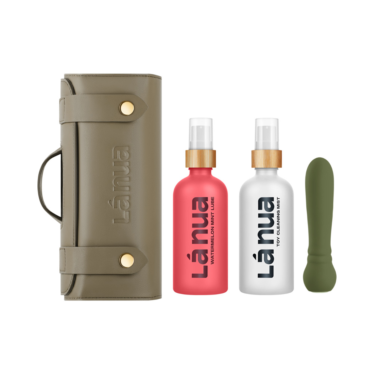 Best la nua gift bag 3 ultra bullet + 100ml mist toy cleaner + 100ml watermelon mint lube sex toy cleaner by la nua