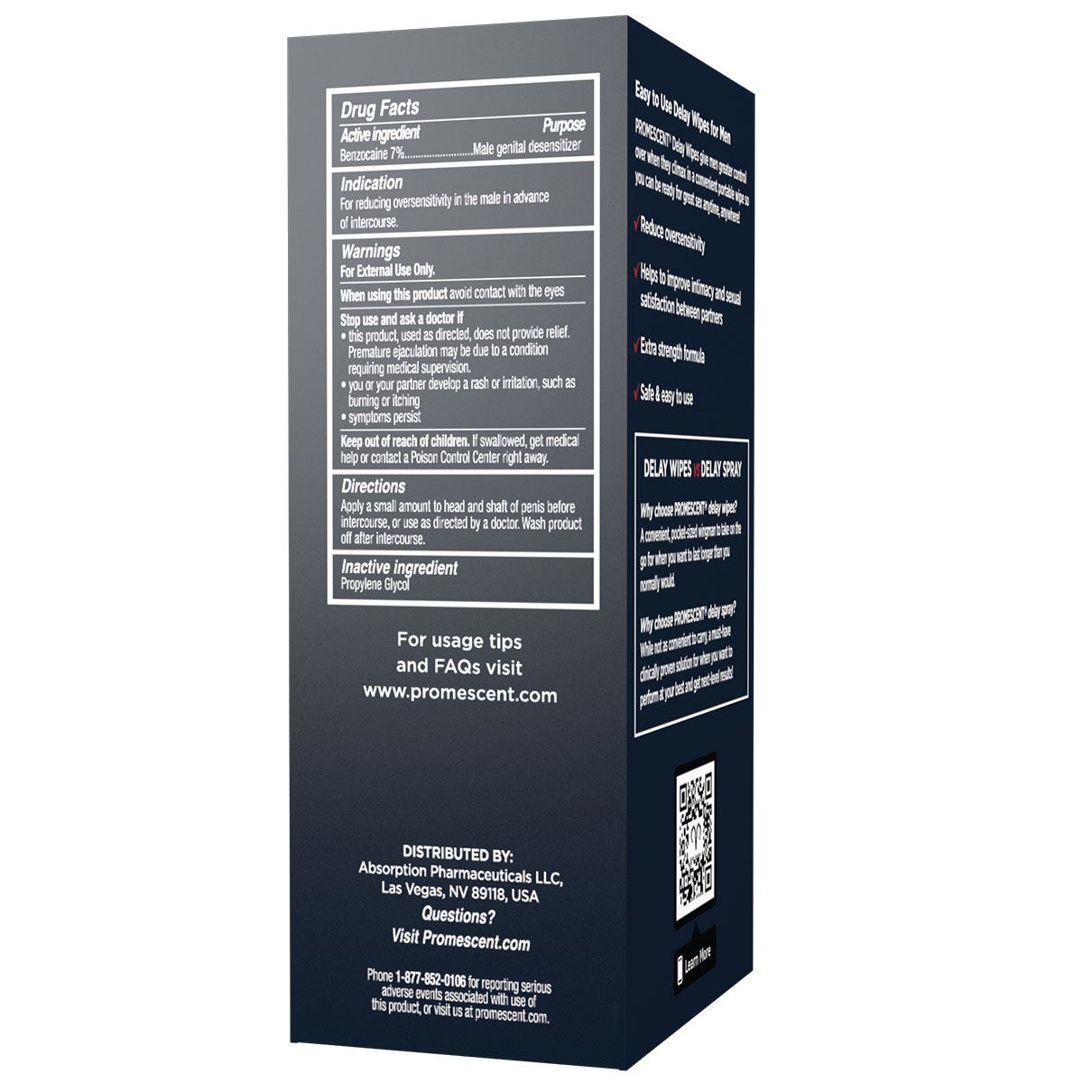 Promescent Delay Wipes 15ct intimate cleansers and personal cleansing care by Promescent.