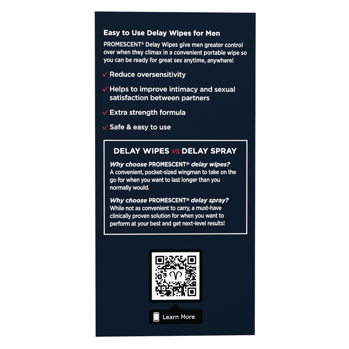 Promescent Delay Wipes 15ct intimate cleansers and personal cleansing care by Promescent.