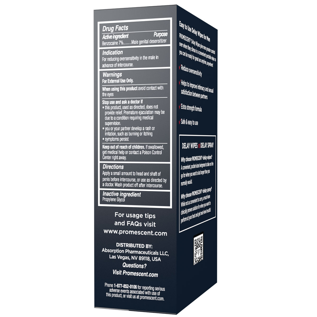 Promescent Delay Wipes 7ct intimate cleansers and personal cleansing care by Promescent.