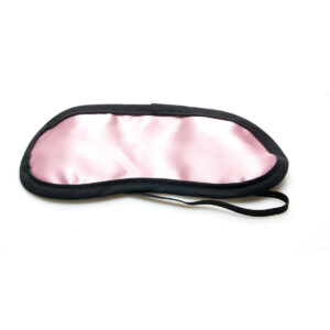 Sex Kitten Pink Satin With Black Trim Eye Mask