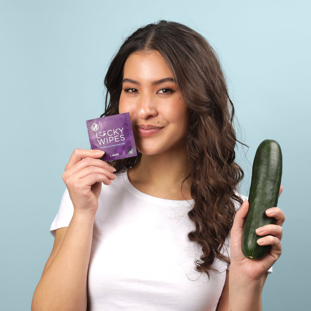 Sweetums Lucky Wipes Cucumber Flavor 10-Pack intimate cleansers and personal cleansing care by Sweetums.