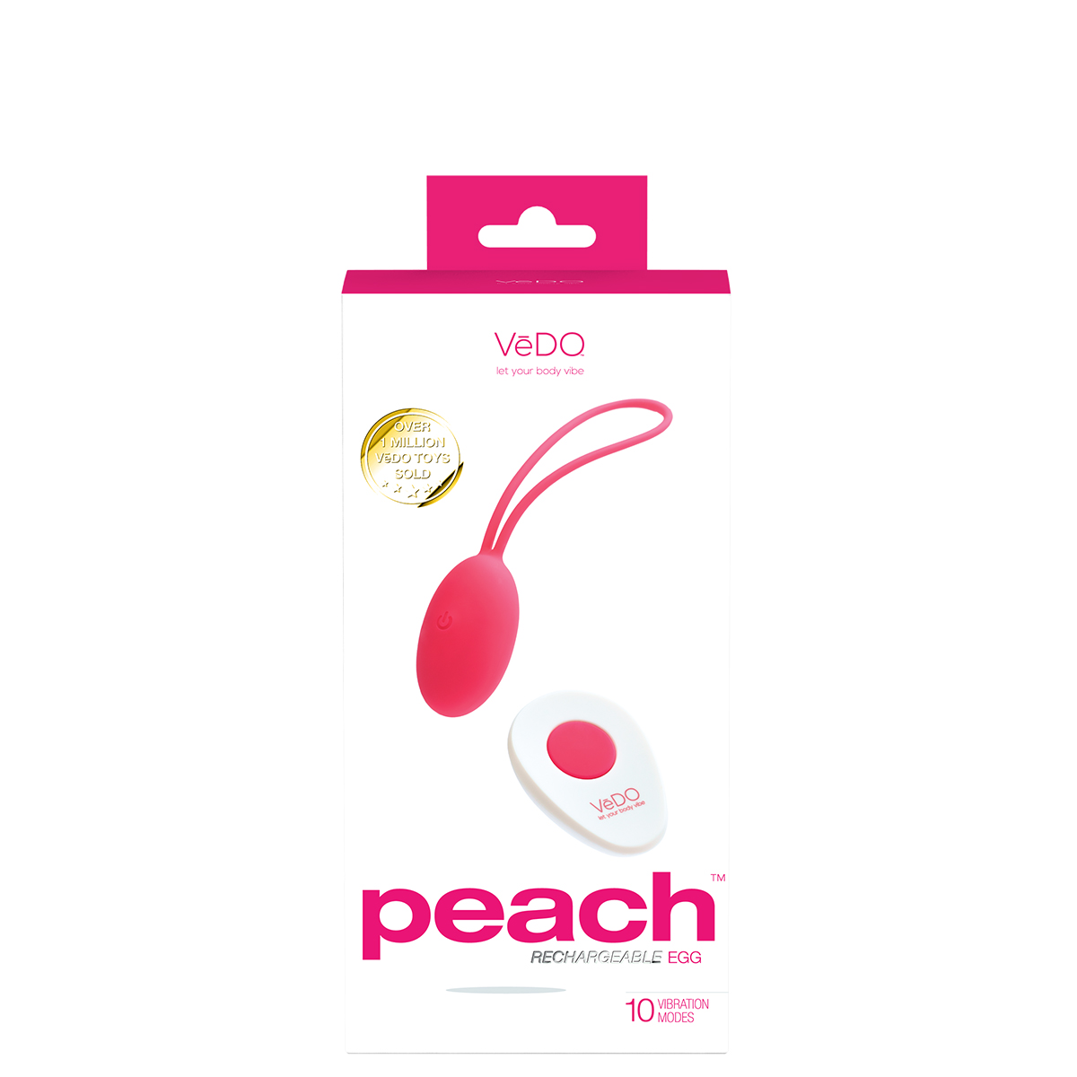Buy VeDO Peach Egg Pink kegel exercise device for pelvic floor muscle strengthening.