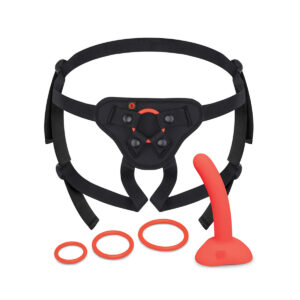 Buy and try b-Vibe Beginners Strap-On Harness Set with 5 in. Silicone Dildo Peg  Anal Lubricant during your next sexual encounter and anal sex.