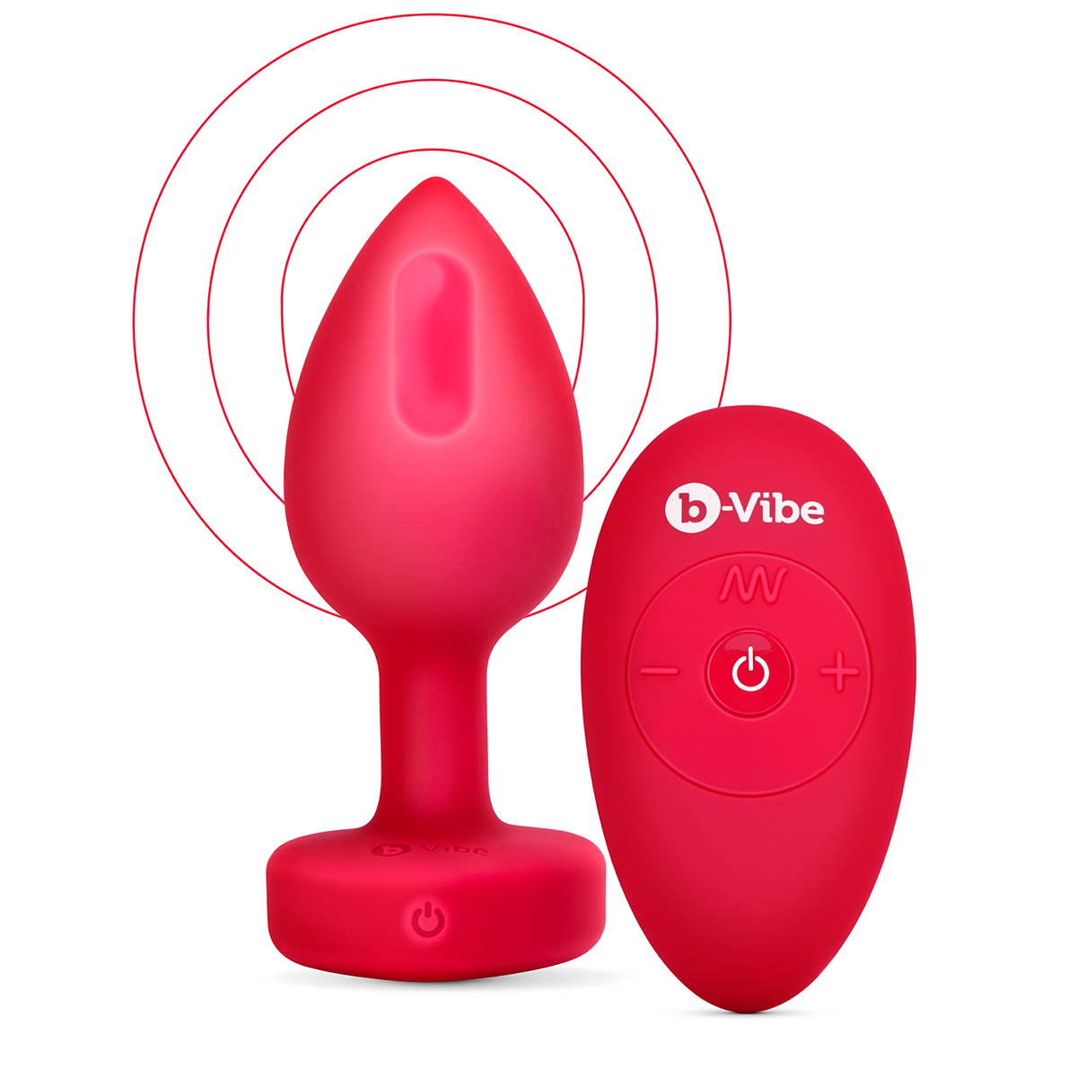 Buy a B-Vibe Vibrating Heart Plug Medium-Large  Scarlet Ruby vibrator.